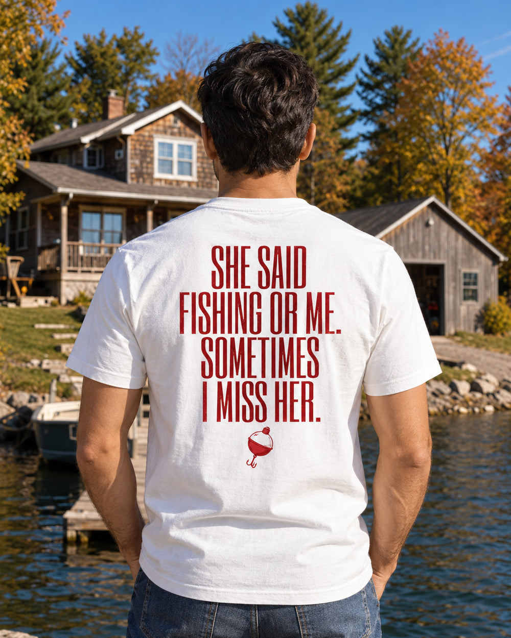 tee model white front