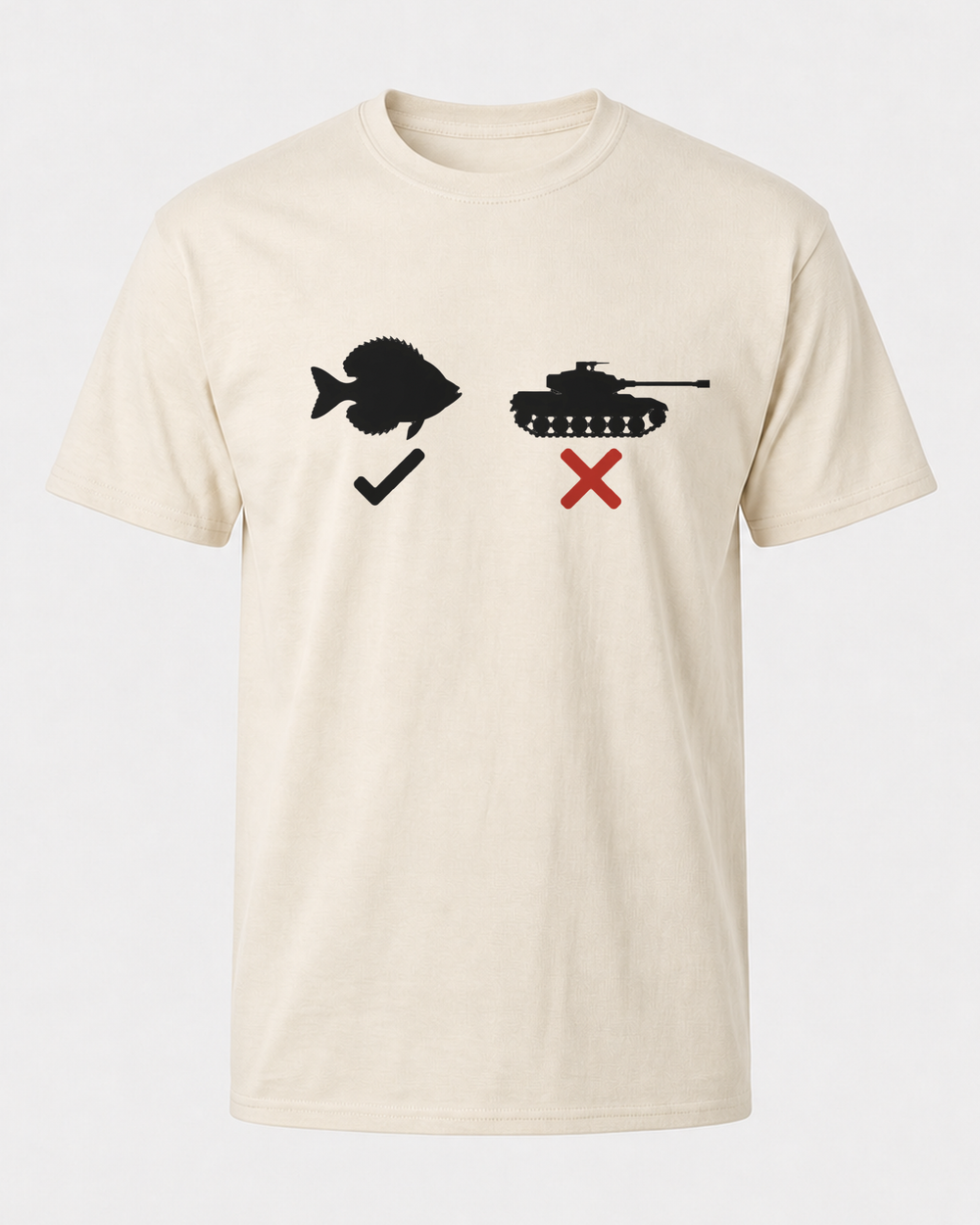 Slab, Not Tank — Symbol tee — bone, front