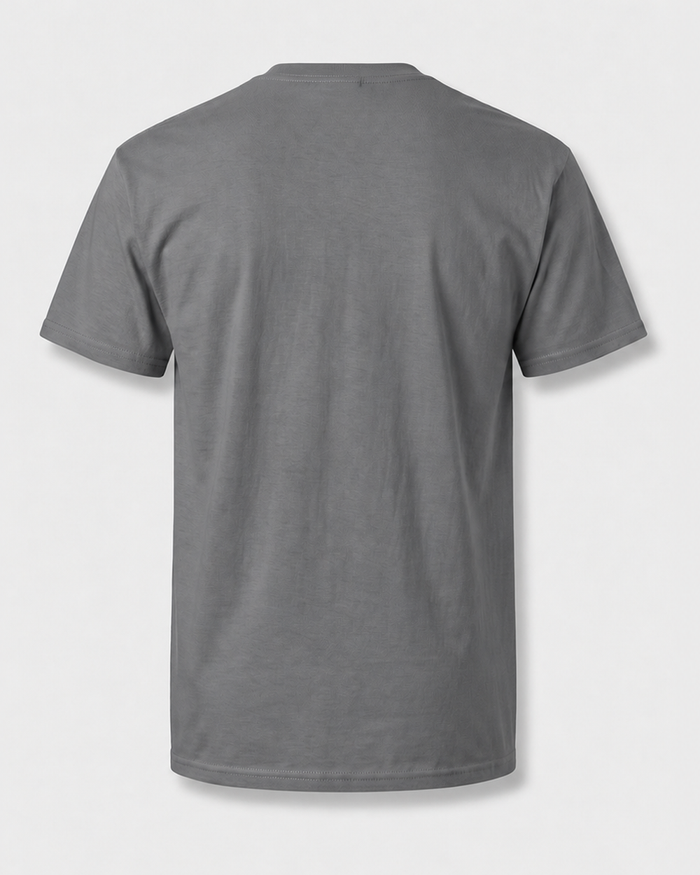 Solid Angler, Terrible At Math tee — graphite heather, back