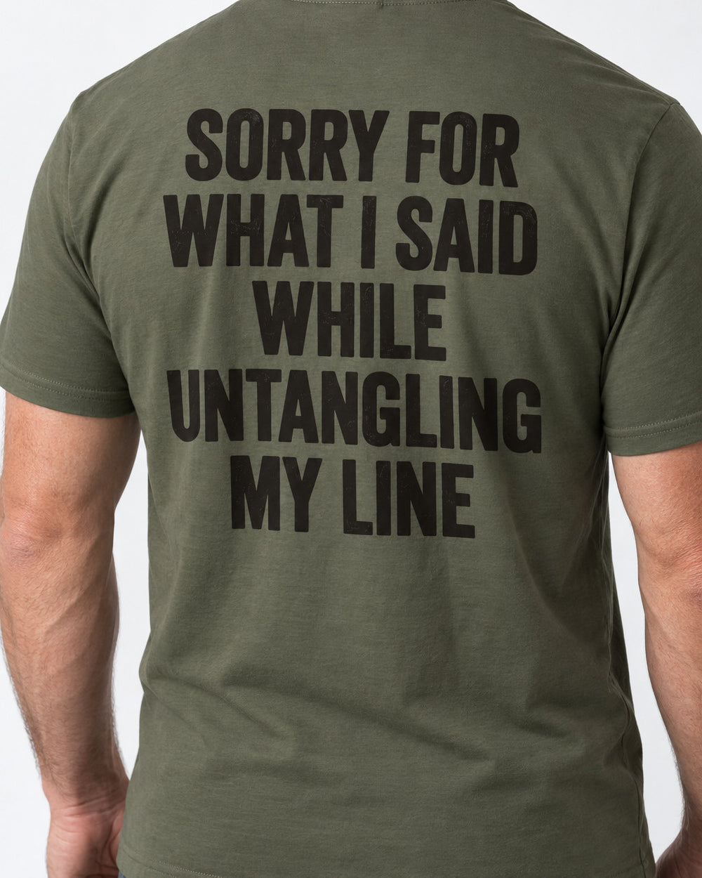 tee model military-green angle