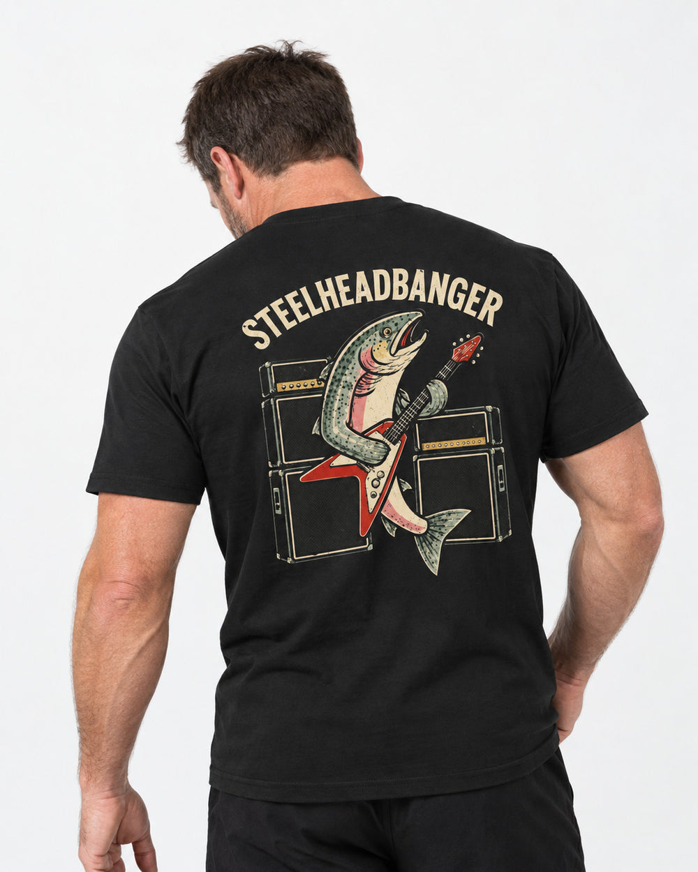 tee model black front