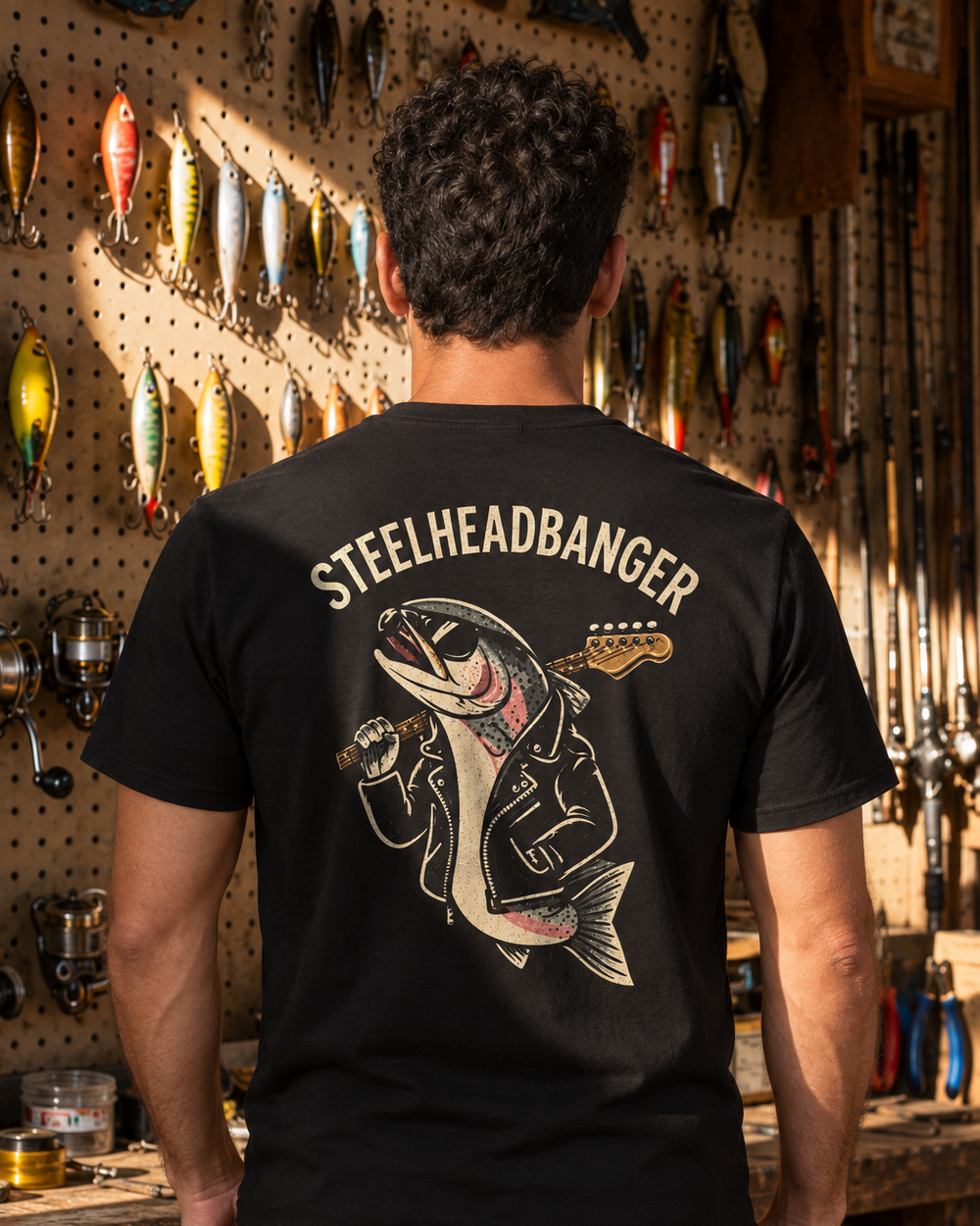 tee model black front