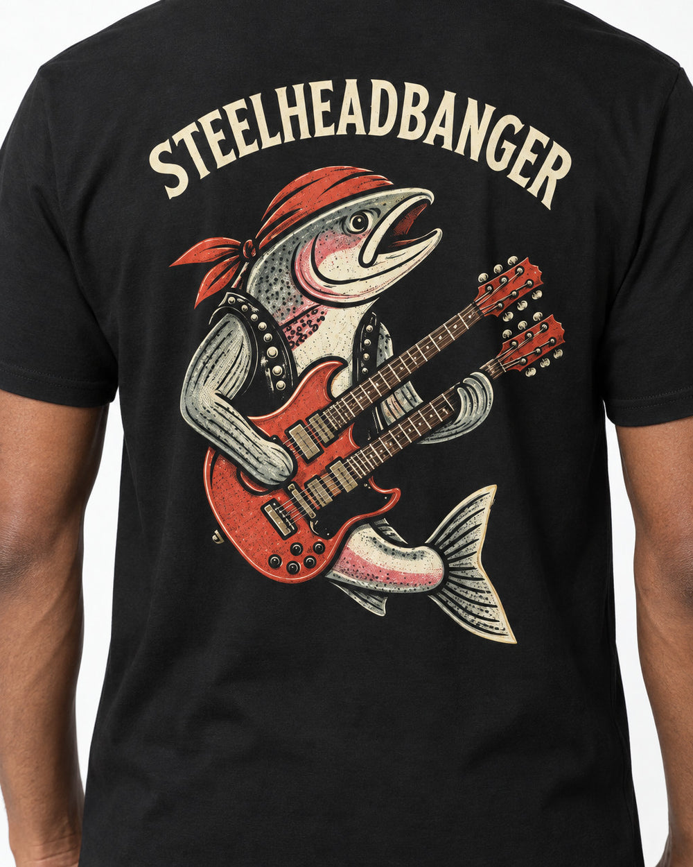 tee black model angle