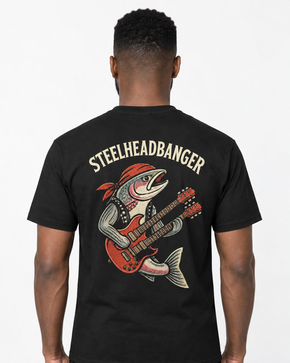 tee black model front