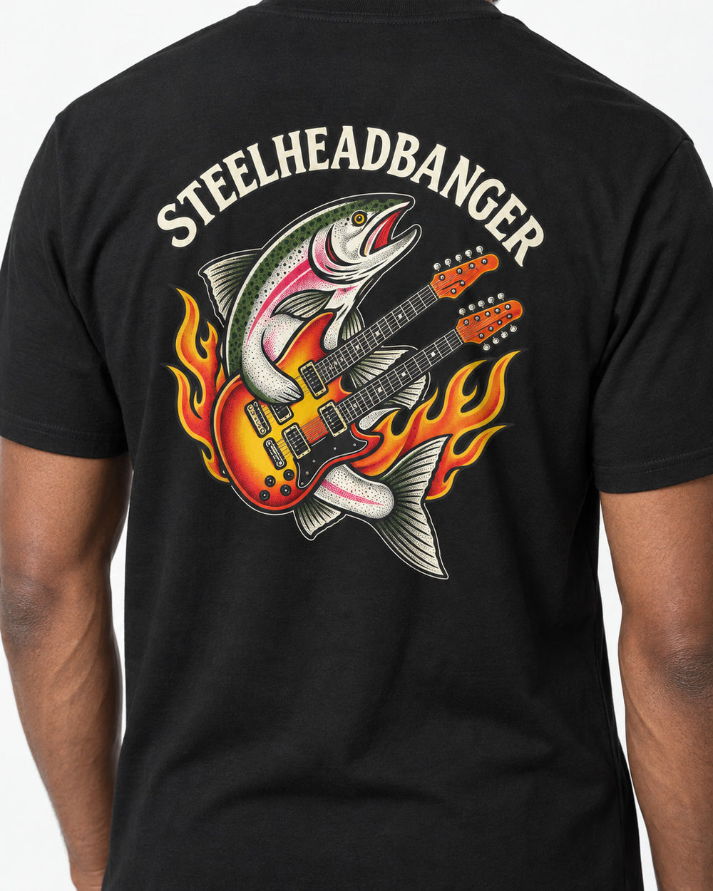 tee black model angle