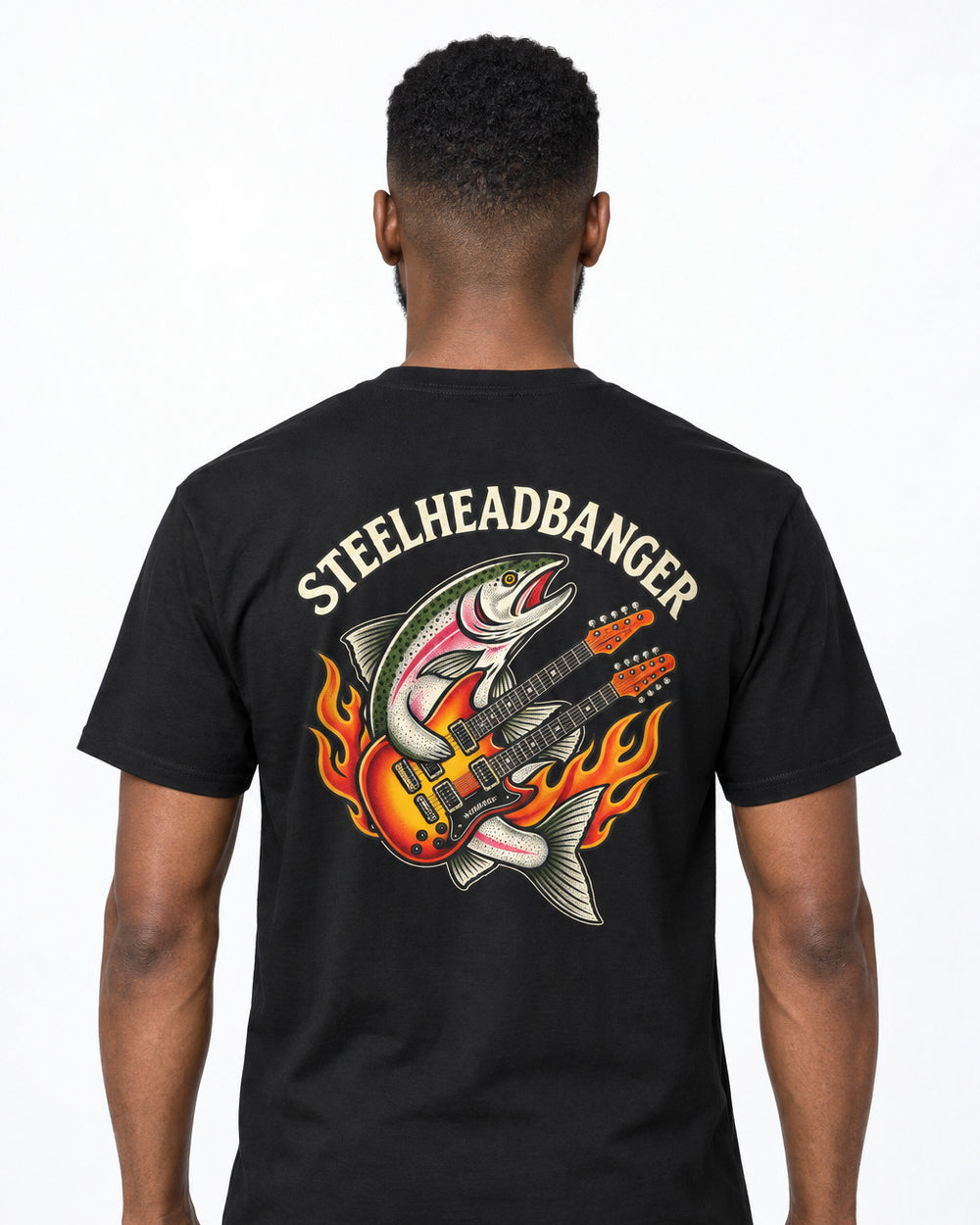 tee black model front