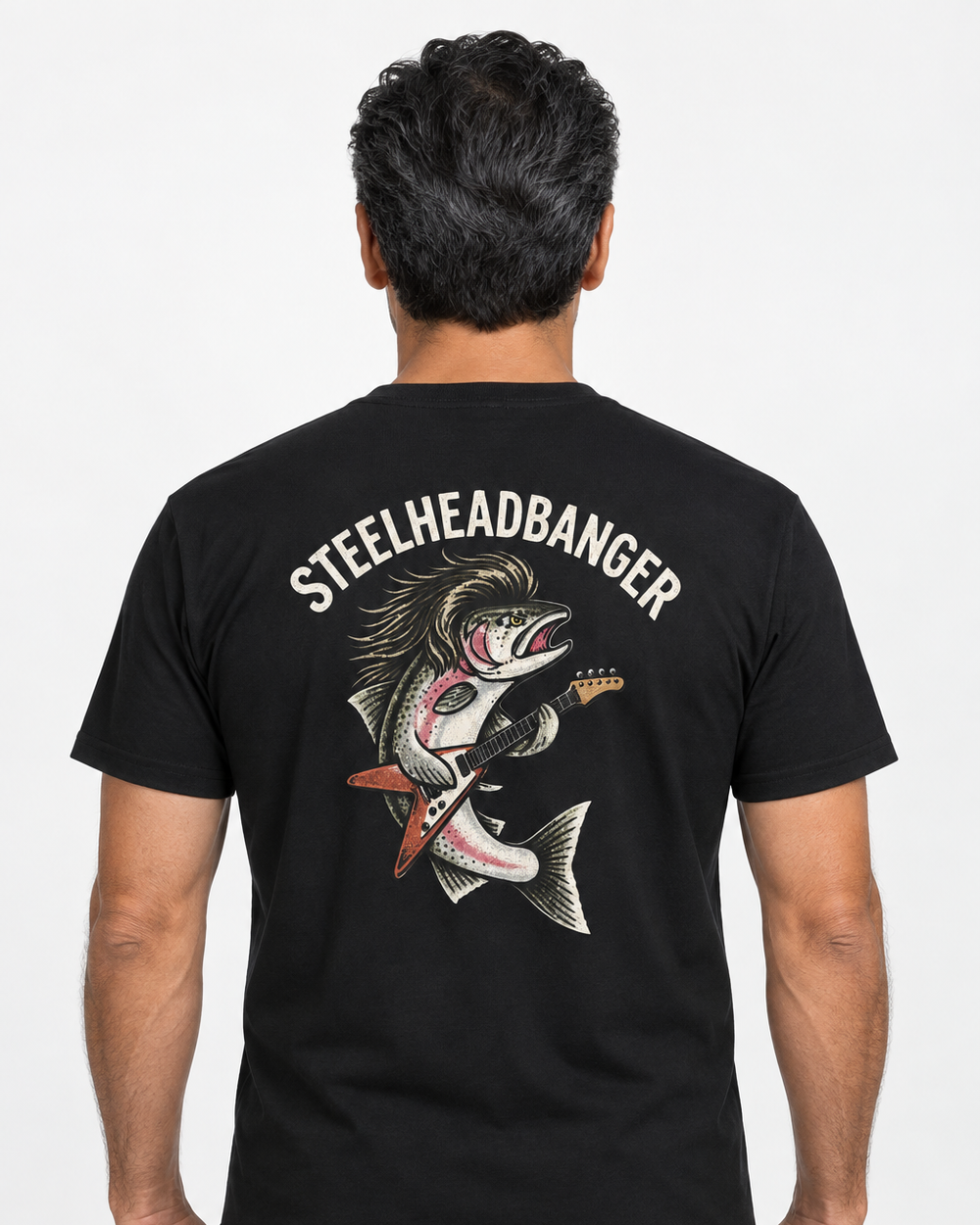tee model black front