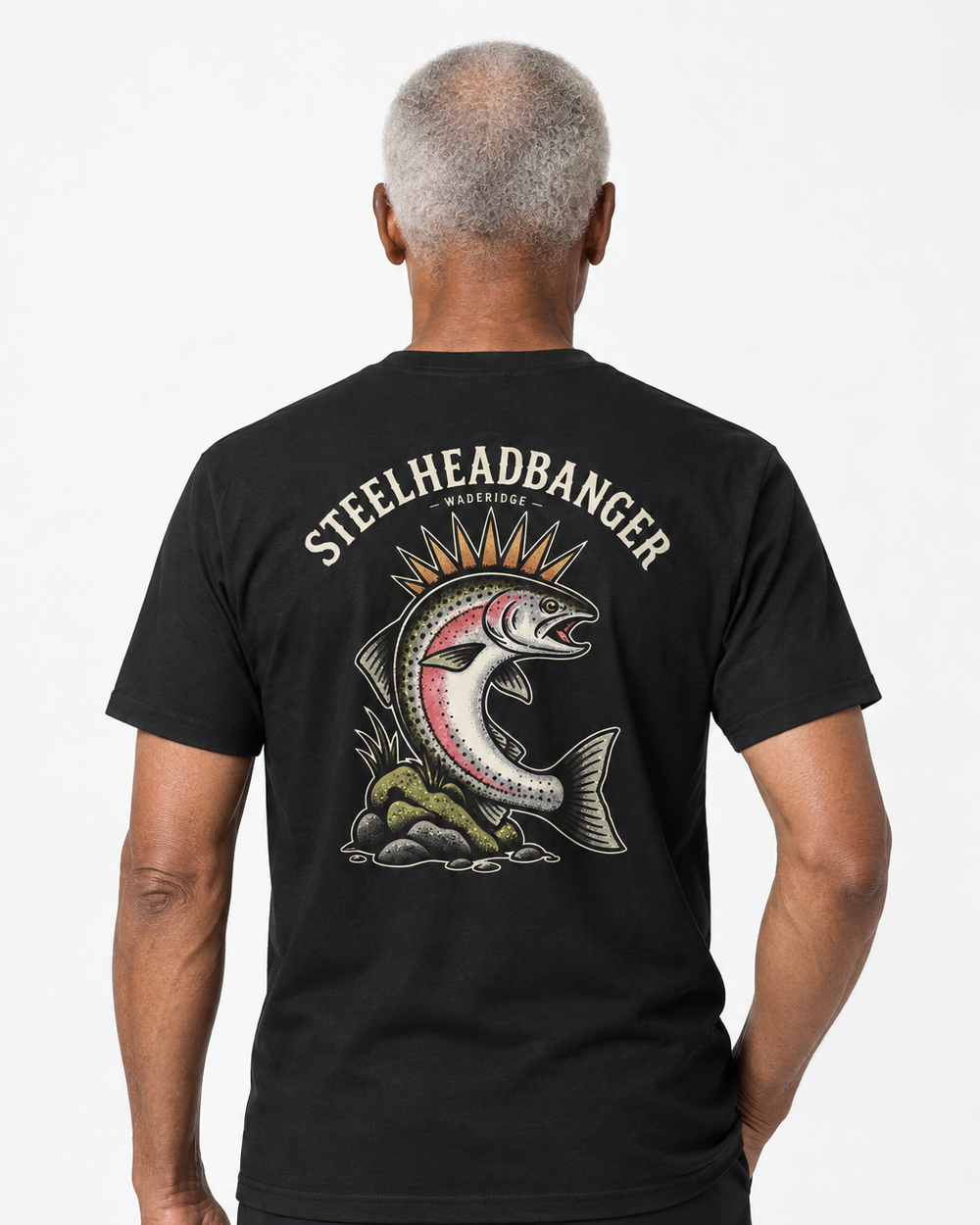tee model black front