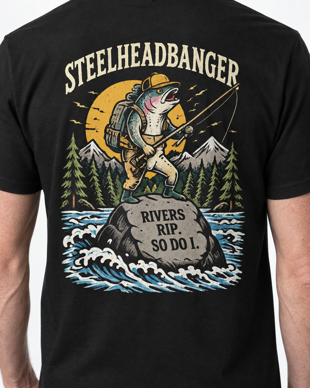 tee model black angle