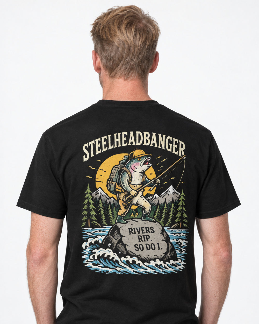 tee model black front