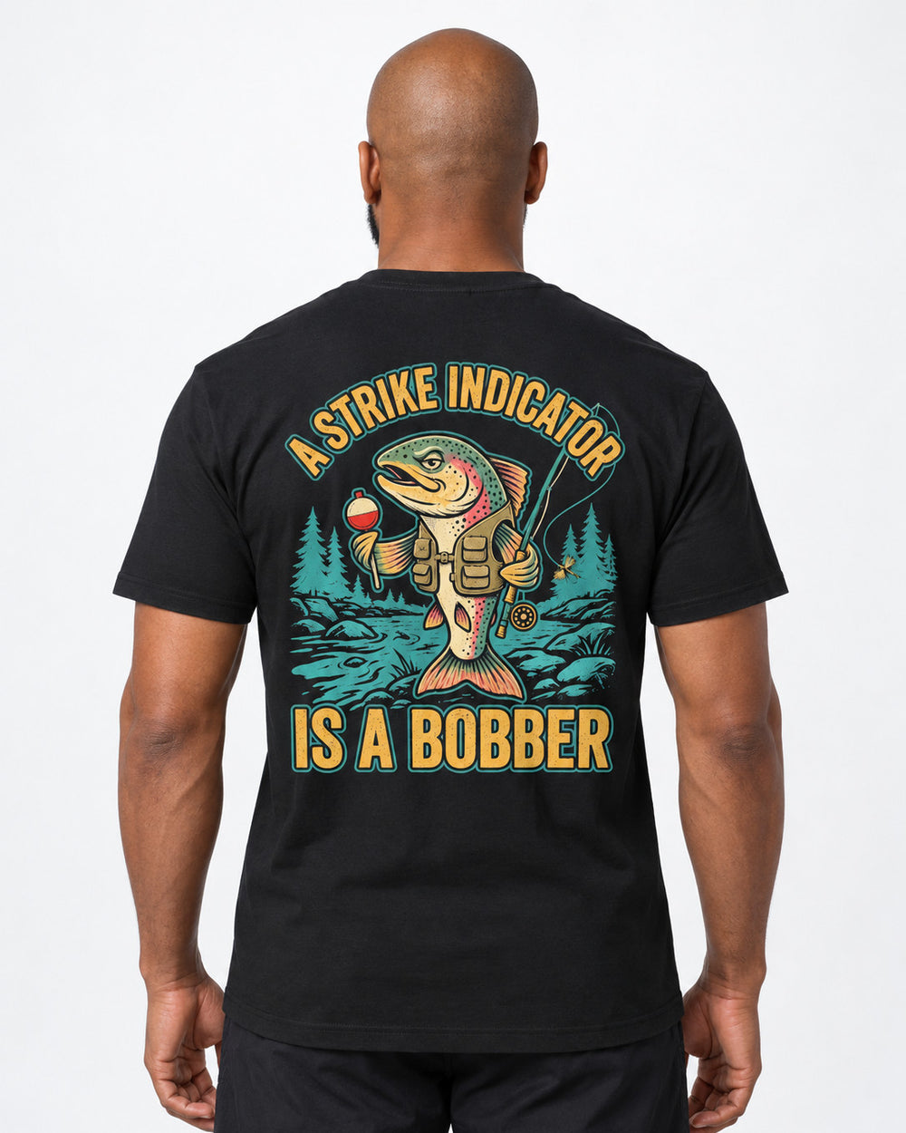 tee model black front