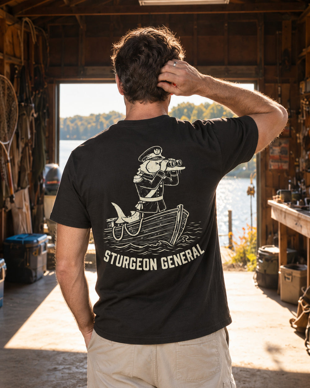 tee model black front