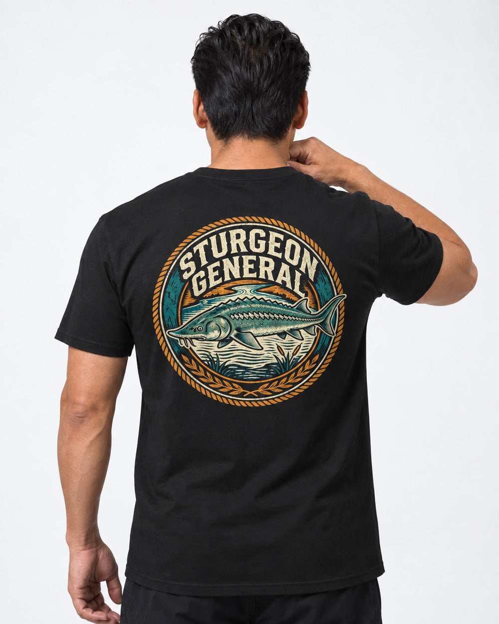 tee model black front