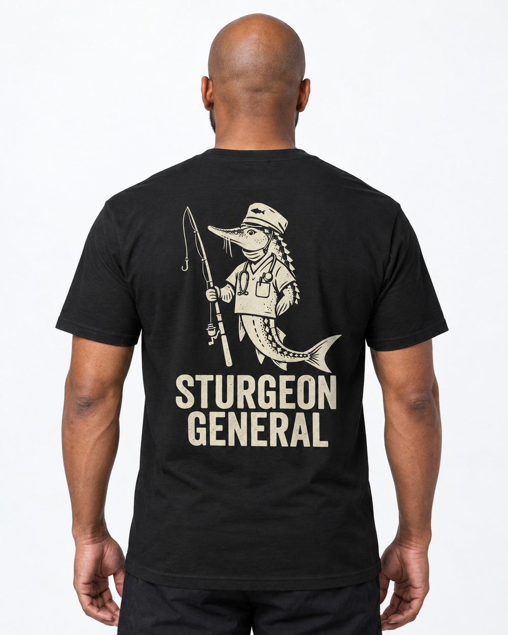 tee model black front
