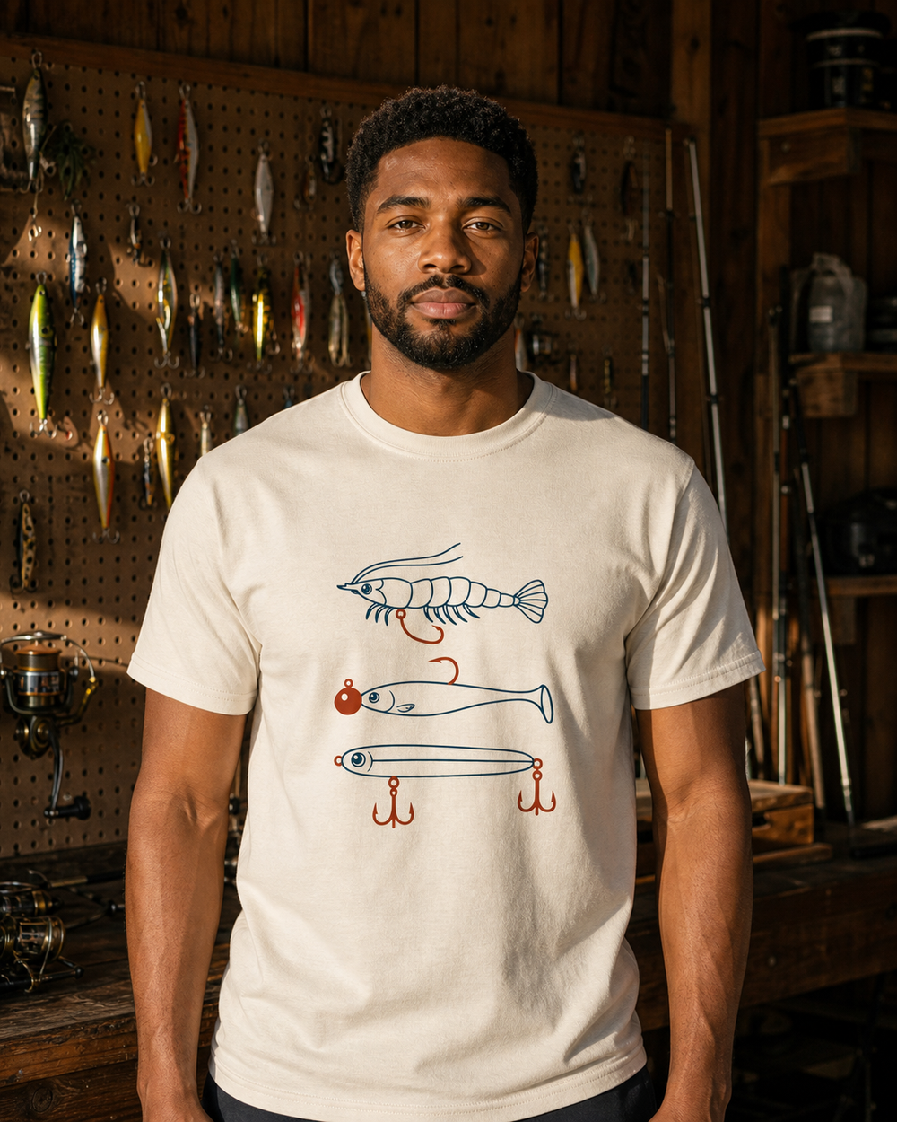 Three And Done tee — bone, worn, front
