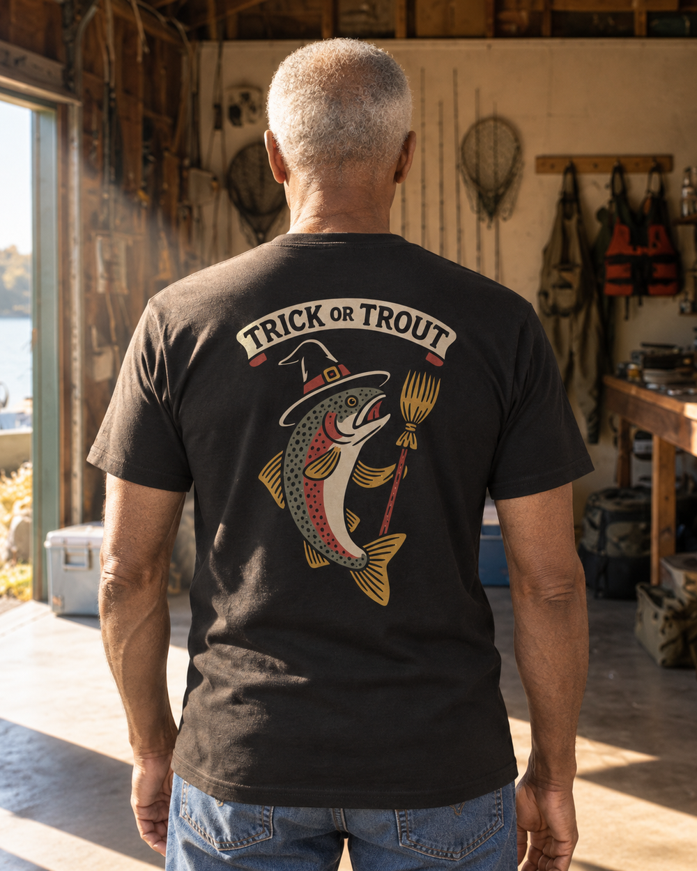 tee model black front