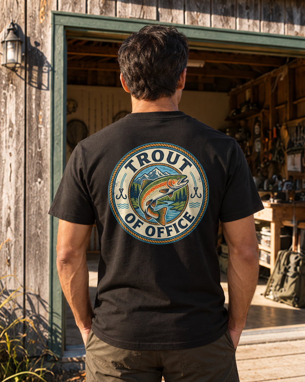 tee model black front