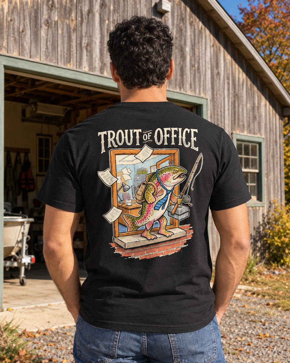 tee model black front