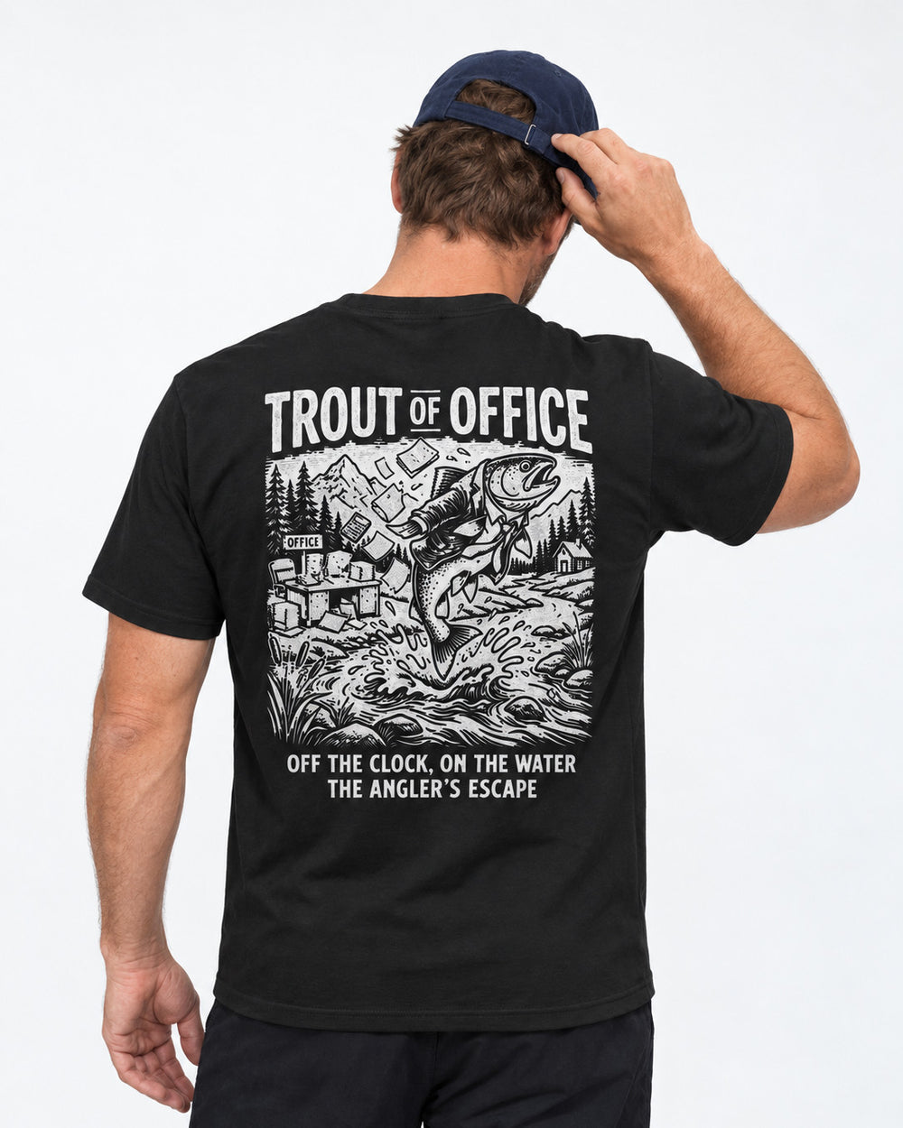 tee model black front