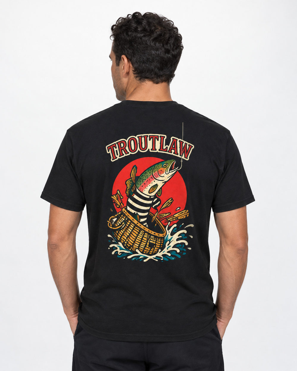 tee model black front