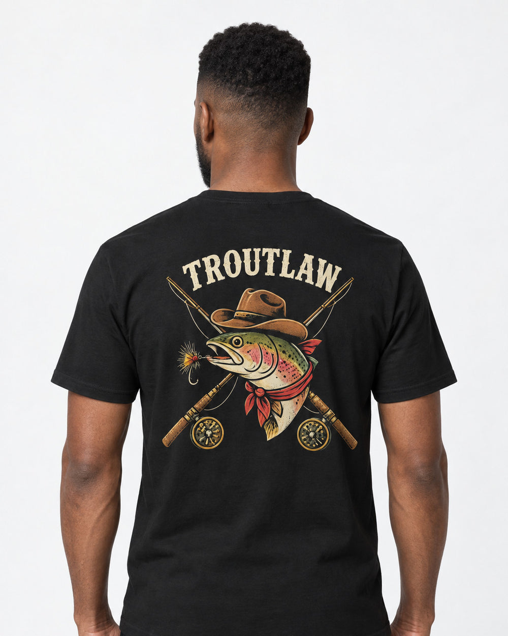 tee model black front
