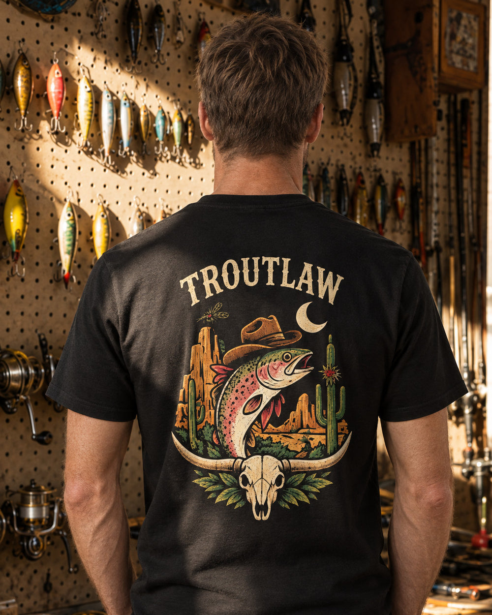 tee model black front