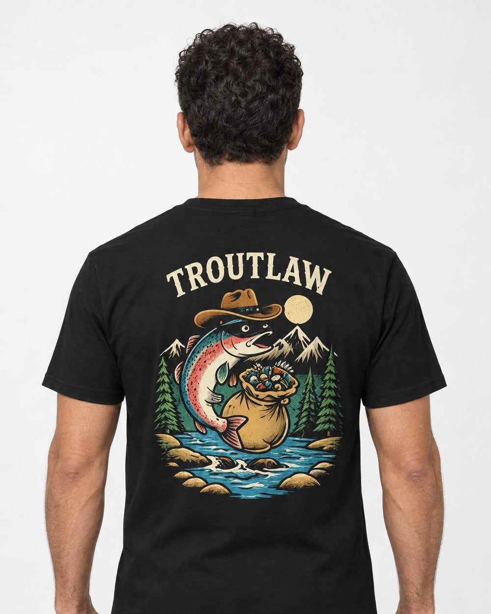 tee model black front