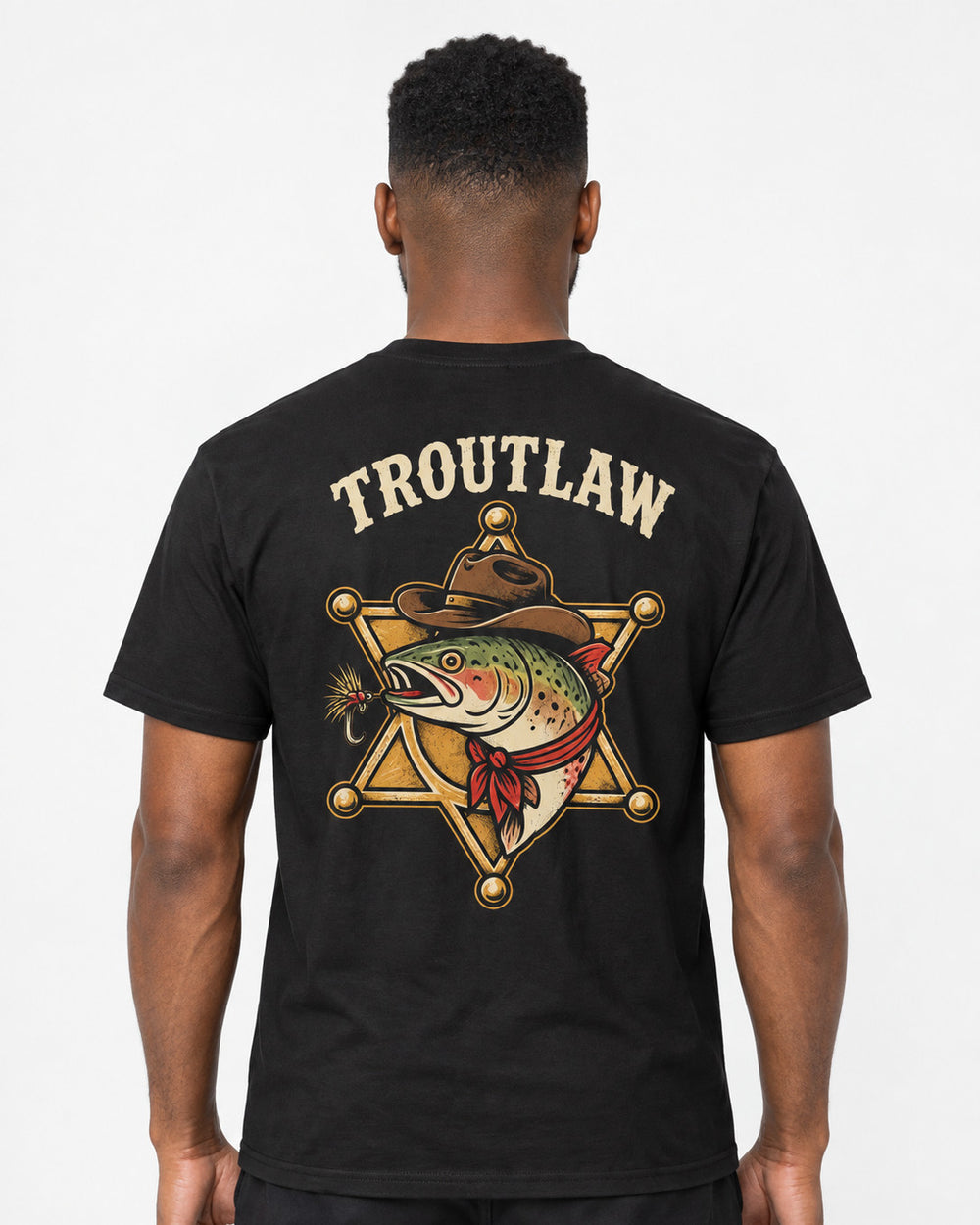 tee model black front