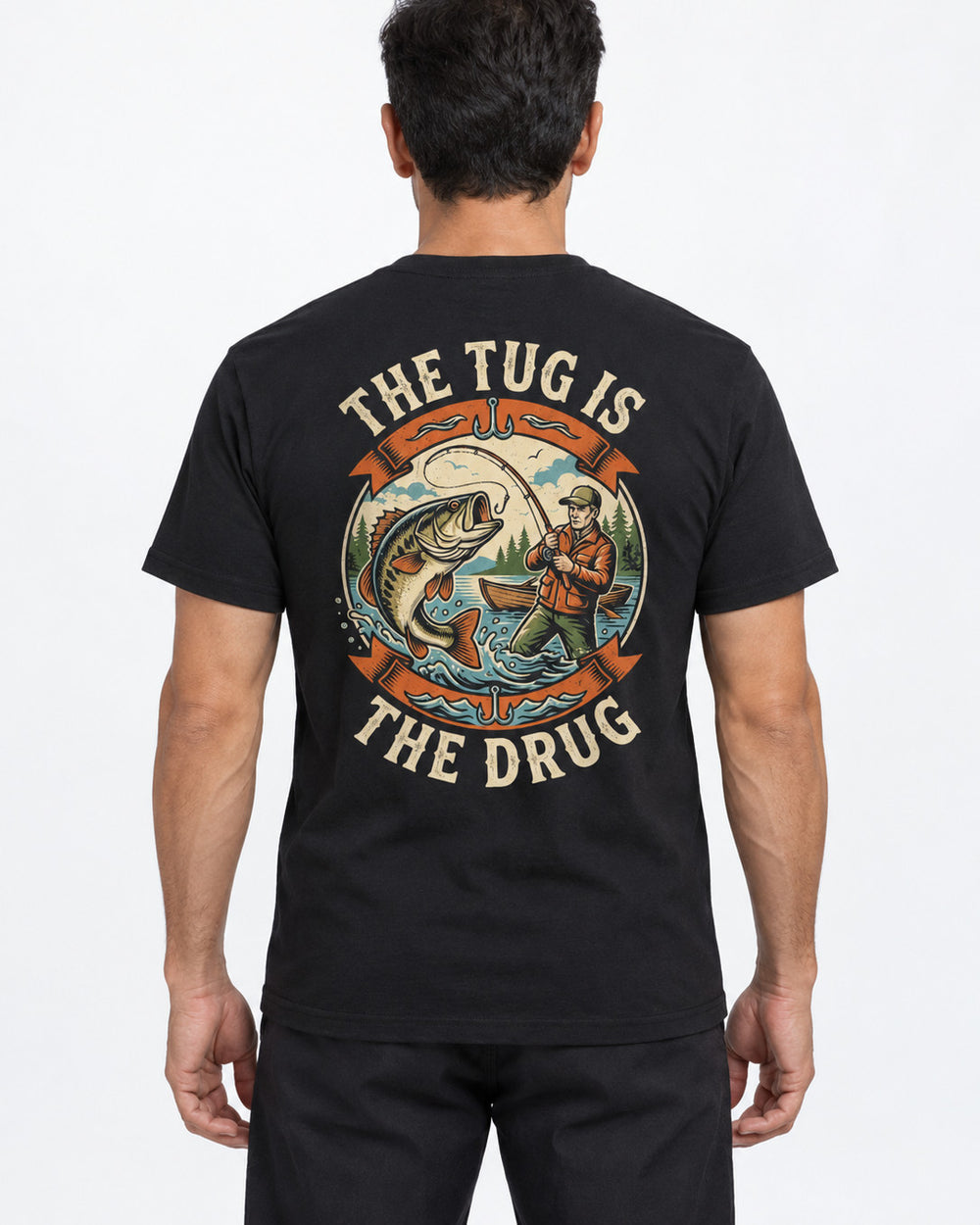 tee model black front