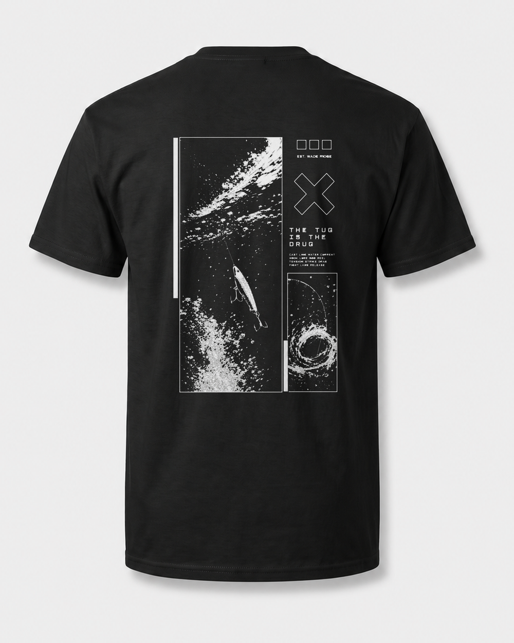 The Tug Is The Drug — Tight Drag tee — black, front