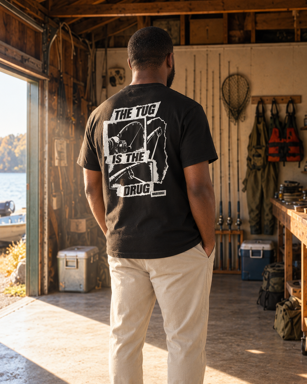 tee model black front