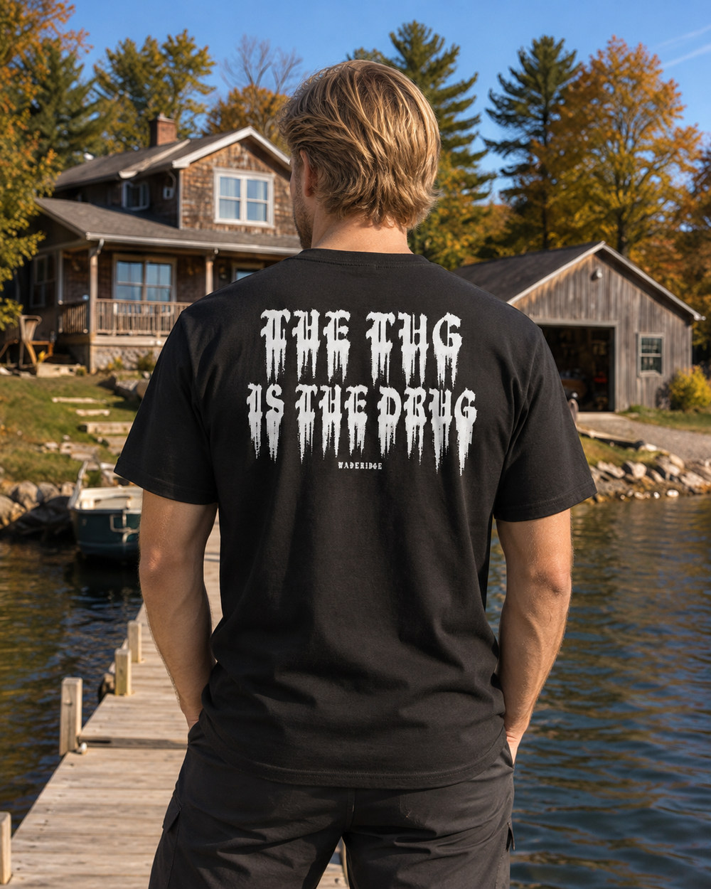 tee model black front
