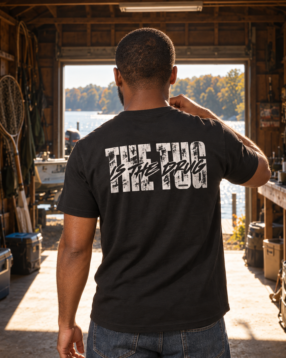 tee model black front