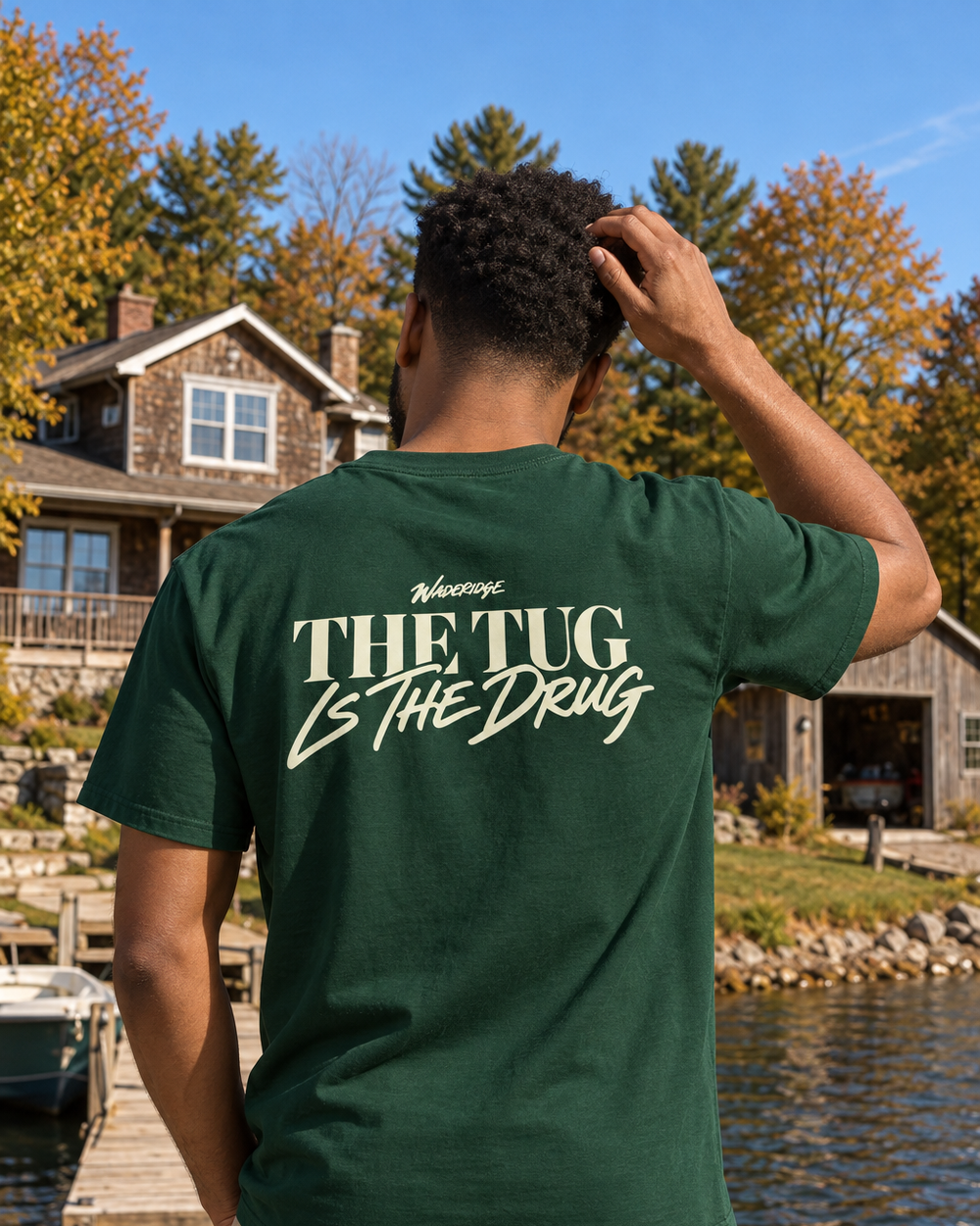 tee model forest-green front