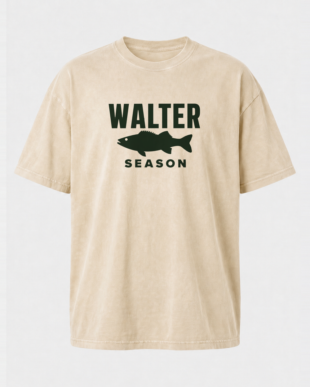Walter Season Bold washed tee — washed bone, front