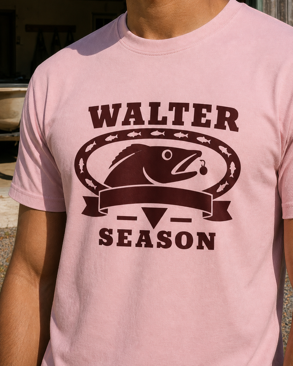 Walter Season Heritage tee — worn, side