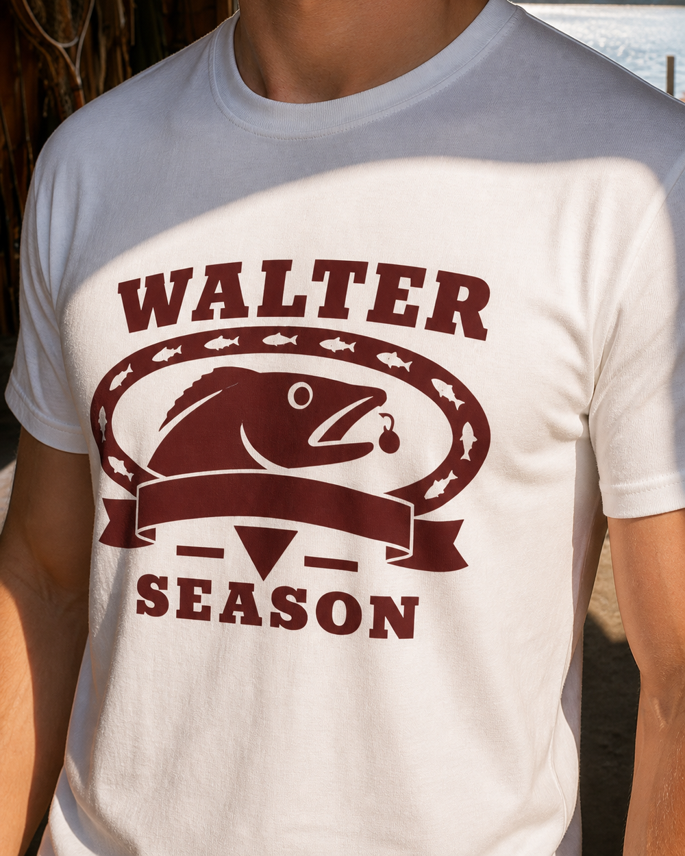 Walter Season Heritage tee — worn, side