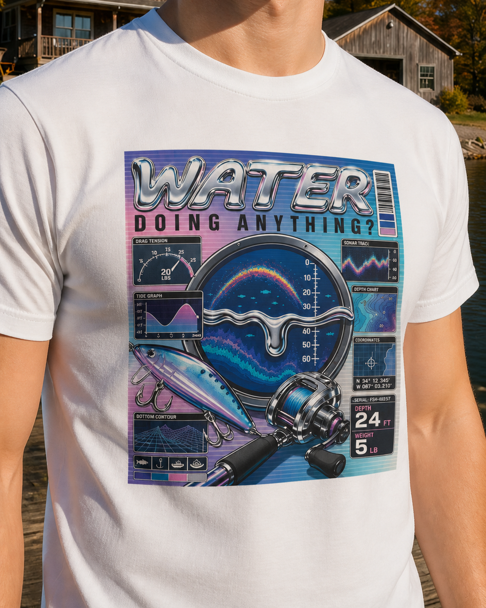 Water Doing Anything? tee — worn, side