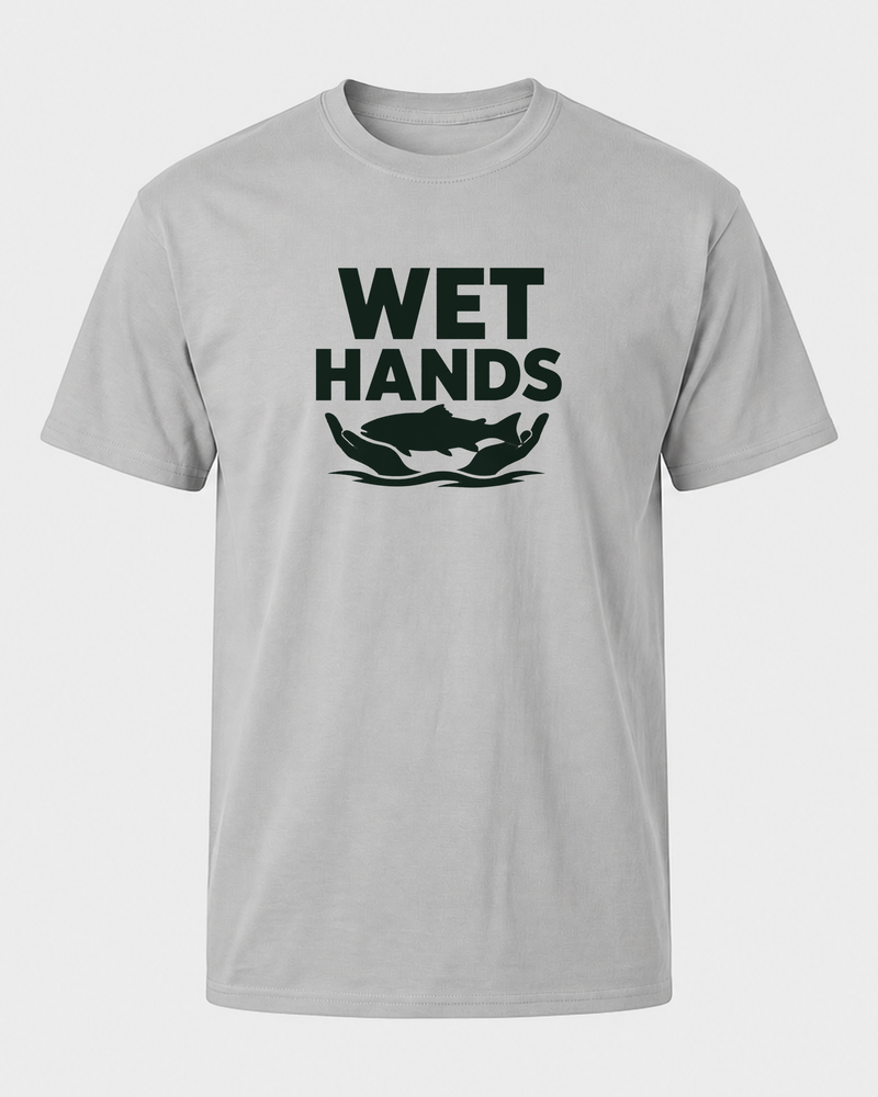 Wet Hands Bold tee — sports grey, front