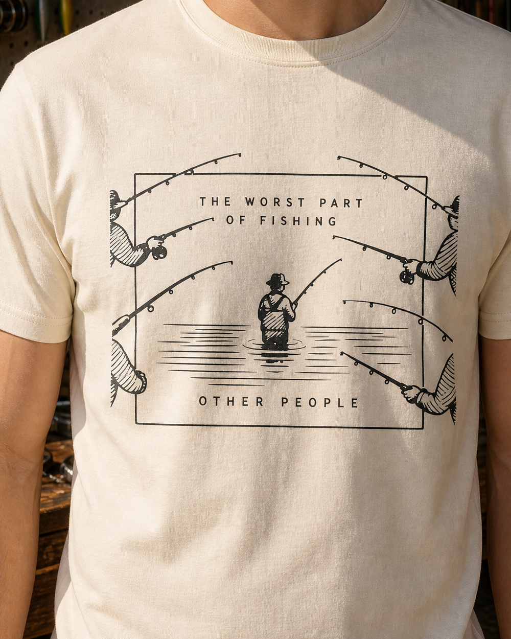 The Worst Part tee — bone, worn, side