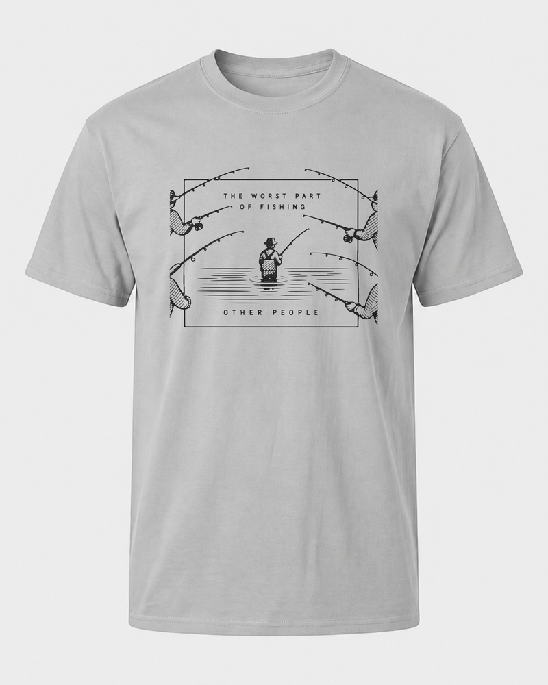 The Worst Part tee — sports grey, front