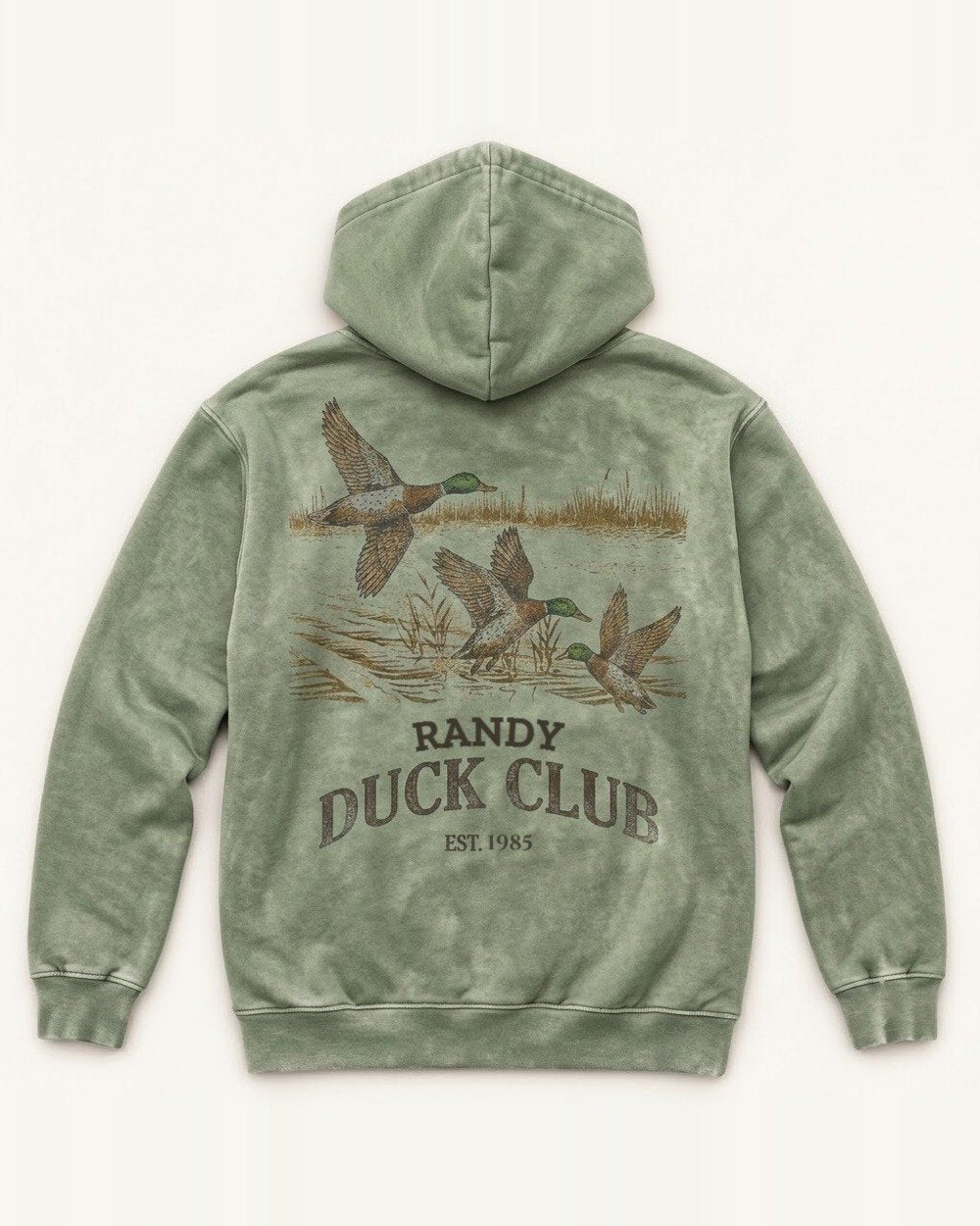 Custom Name Duck Club All-Over Print Hoodie — personalized with your text