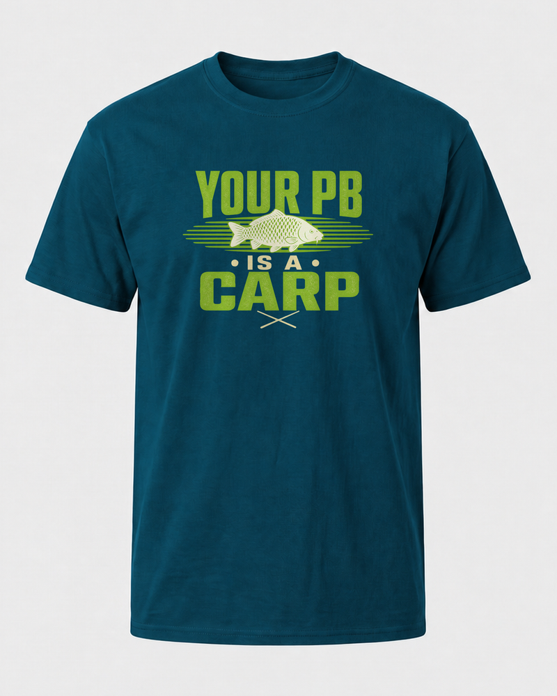 Your PB Is A Carp Two Tone tee — midnight navy, front