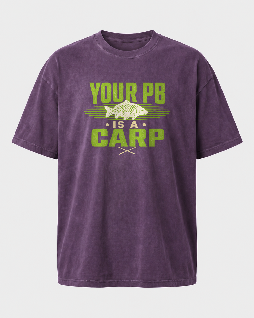 Your PB Is A Carp Two Tone washed tee — washed violet, front